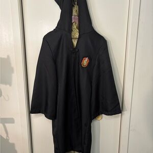 Harry Potter Hogwarts Hufflepuff Hooded Robe Cosplay Wizard Cloak Mens Small